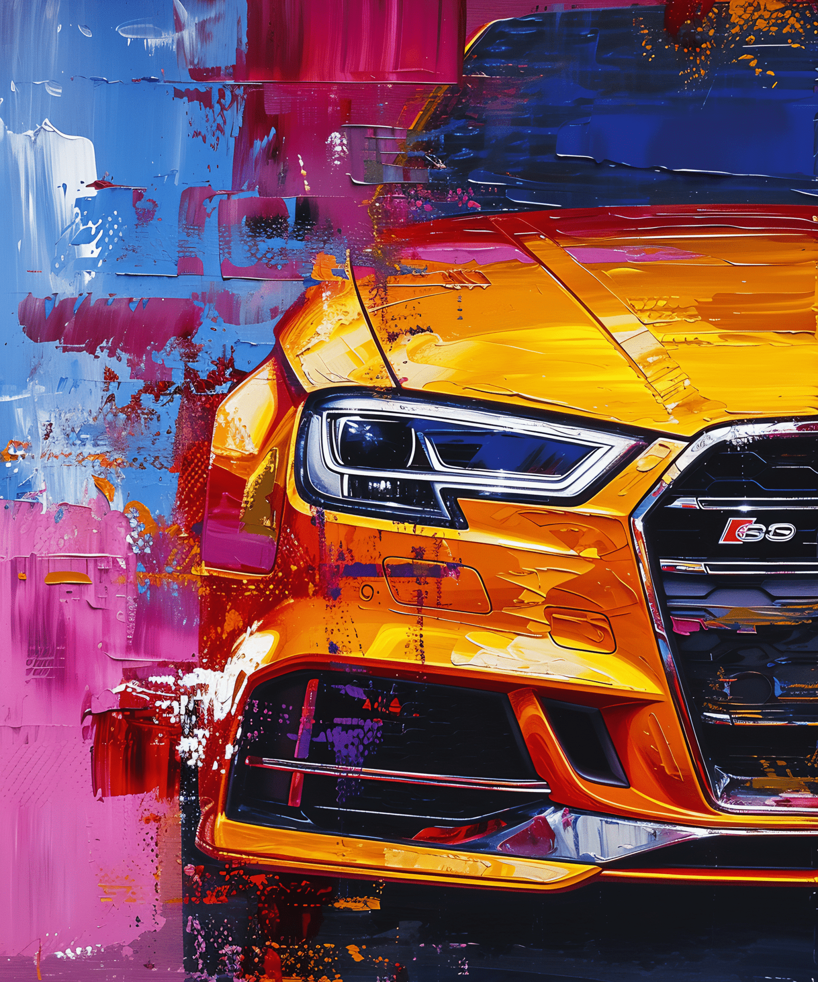 Sunset Flare: Audi S3 Art Print