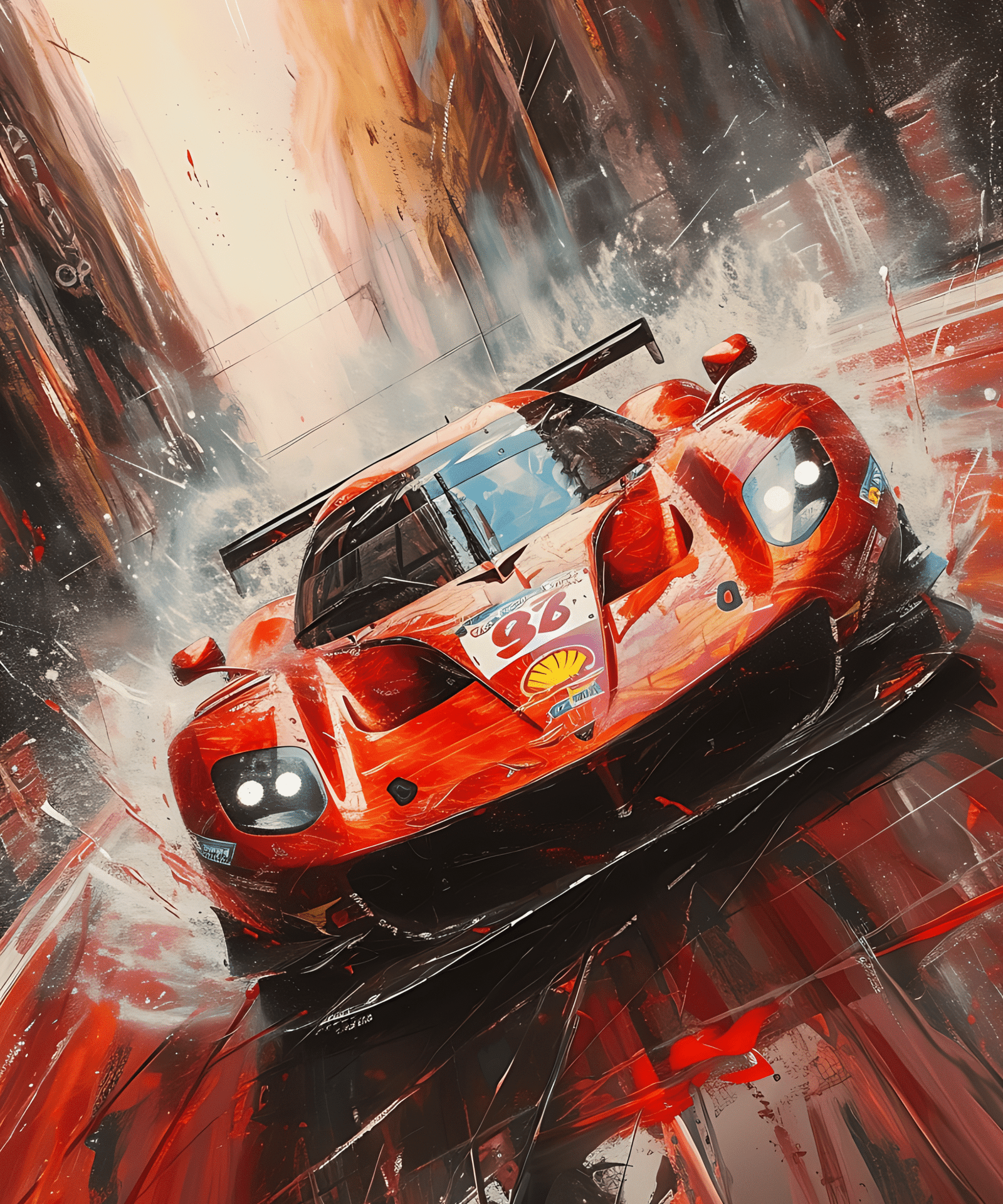 Rain Master: Endurance Racer Art Print