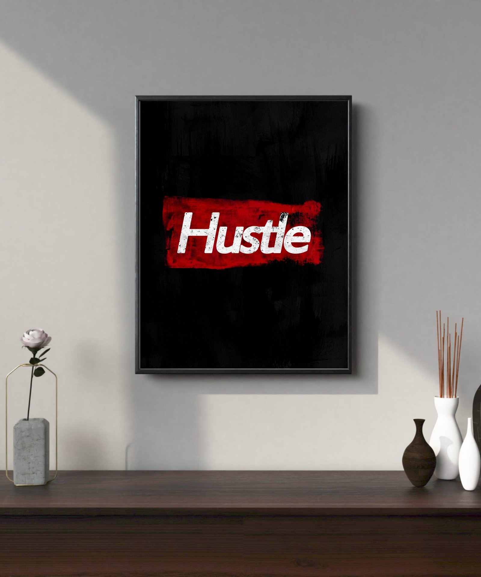 "Hustle" Motivational Art Print - Image 2