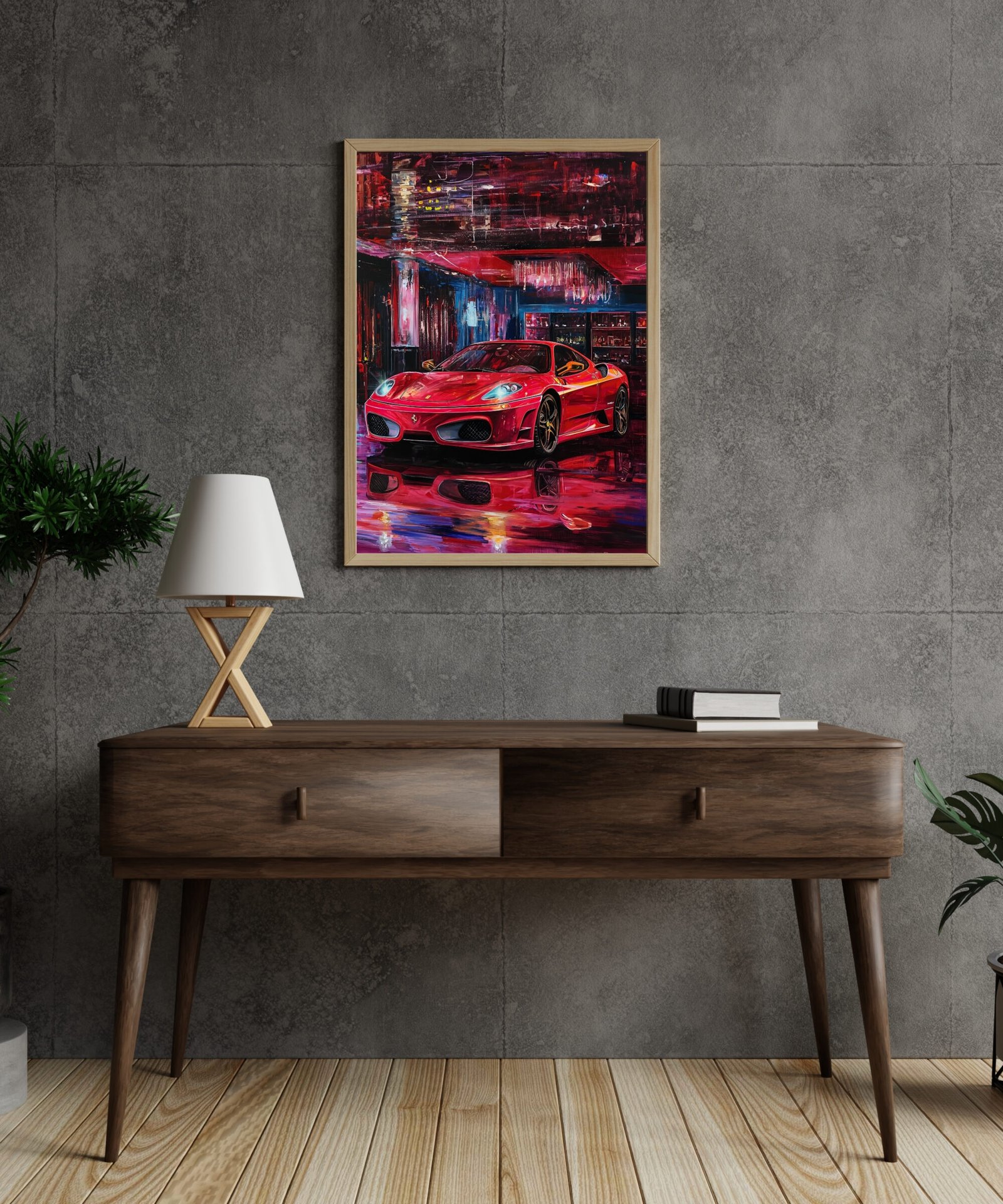 Crimson Velocity: Ferrari F430 Art Print - Image 4