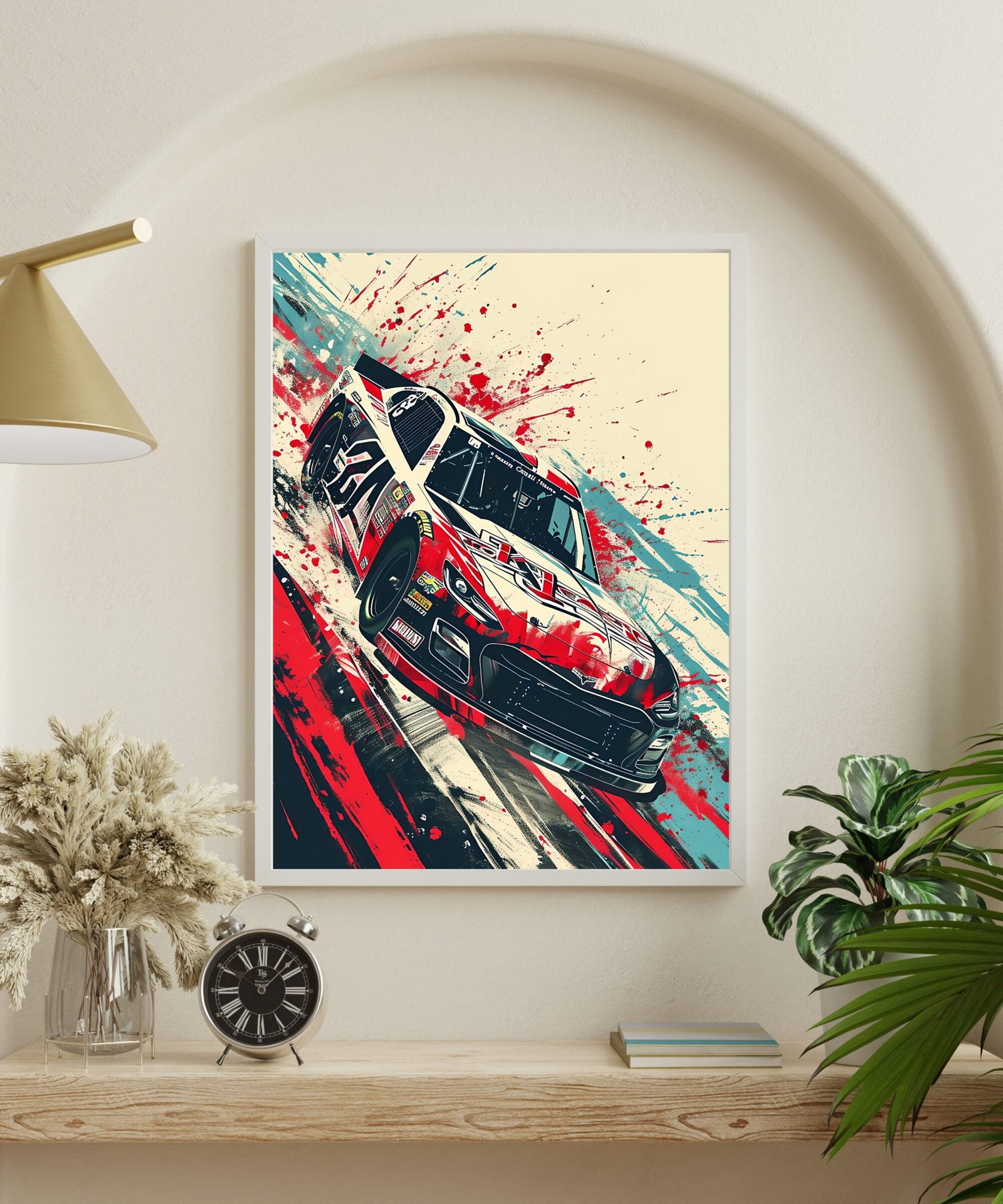 Finish Line Fury: Stock Car Art Print - Image 3