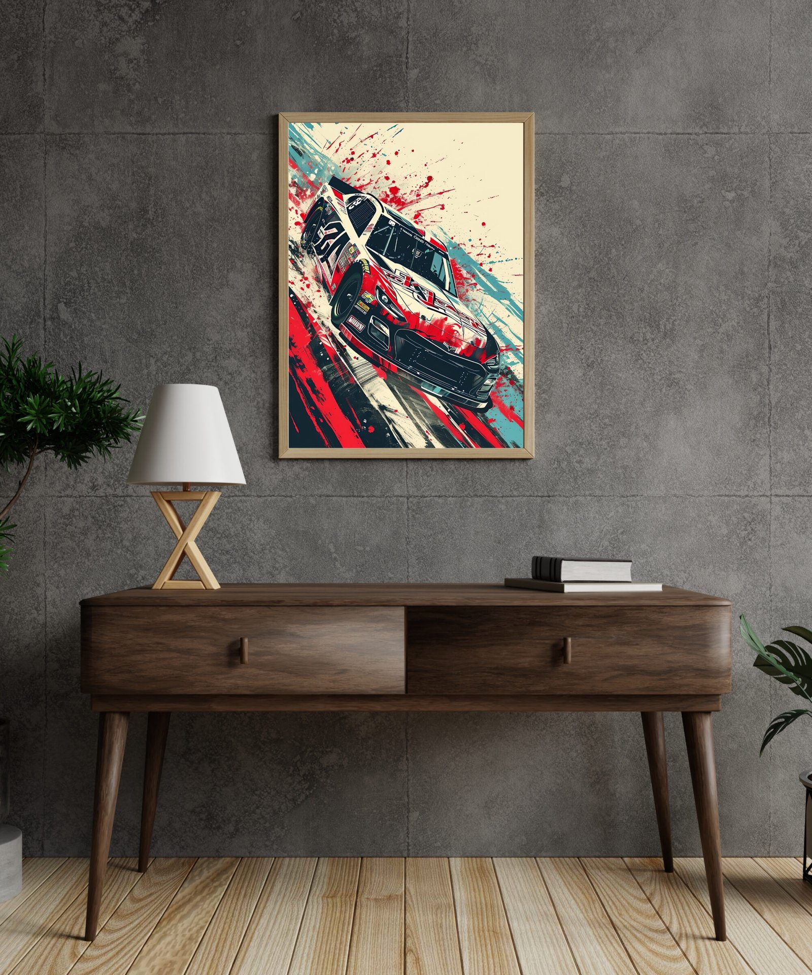 Finish Line Fury: Stock Car Art Print - Image 4