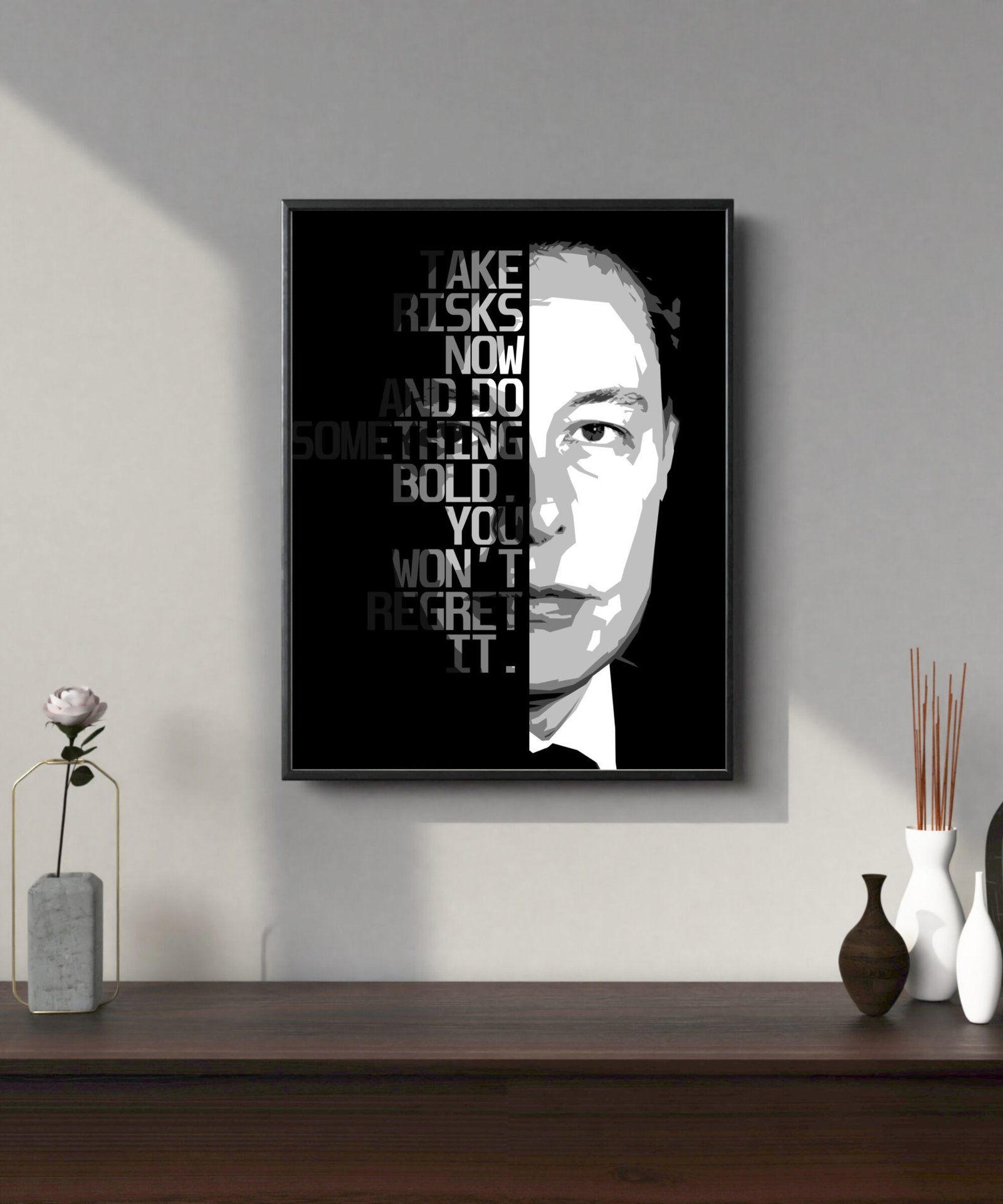 "Take Risks Now" Elon Musk Art Print - Image 2