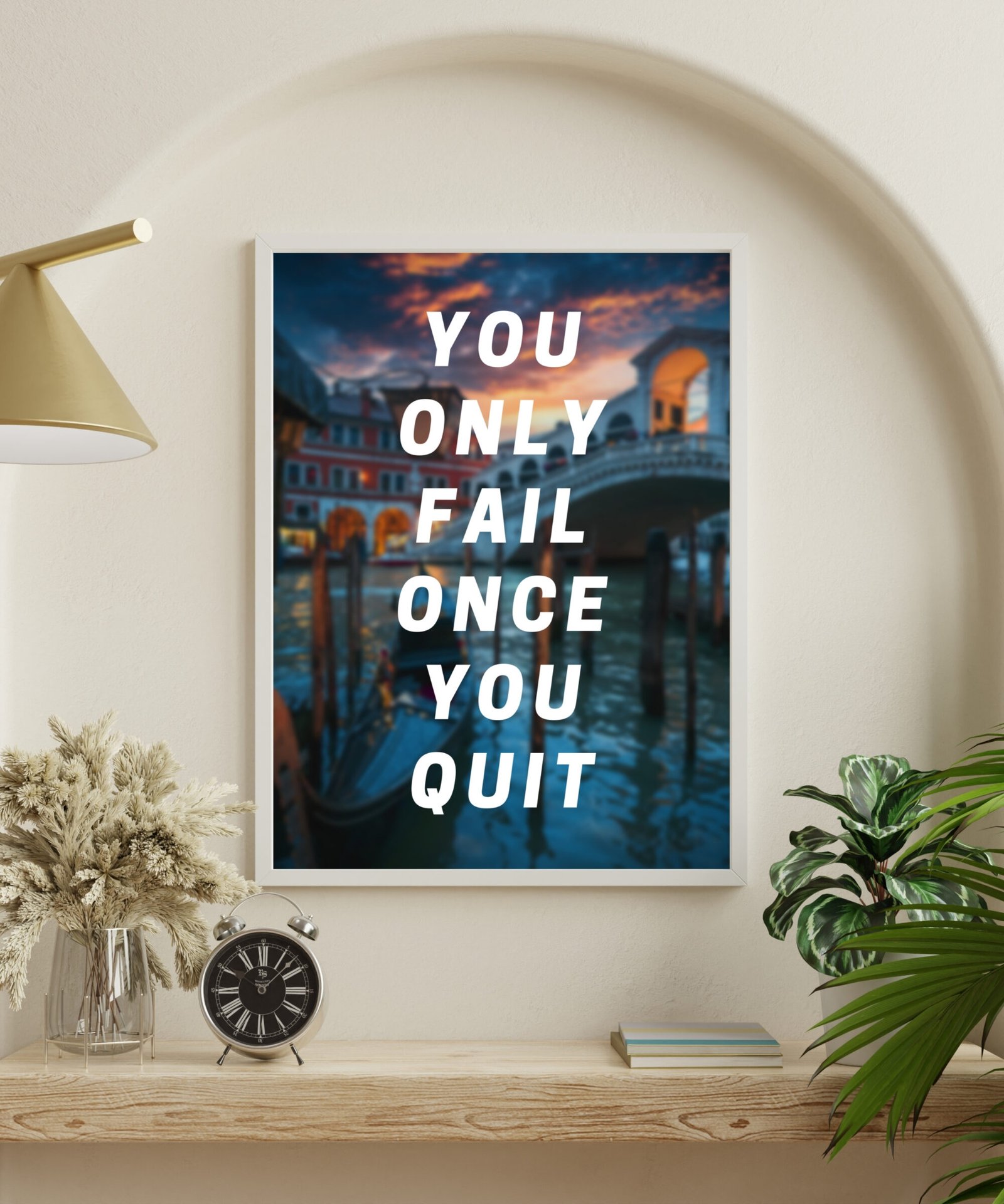 "Never Quit" Motivational Art Print - Image 3