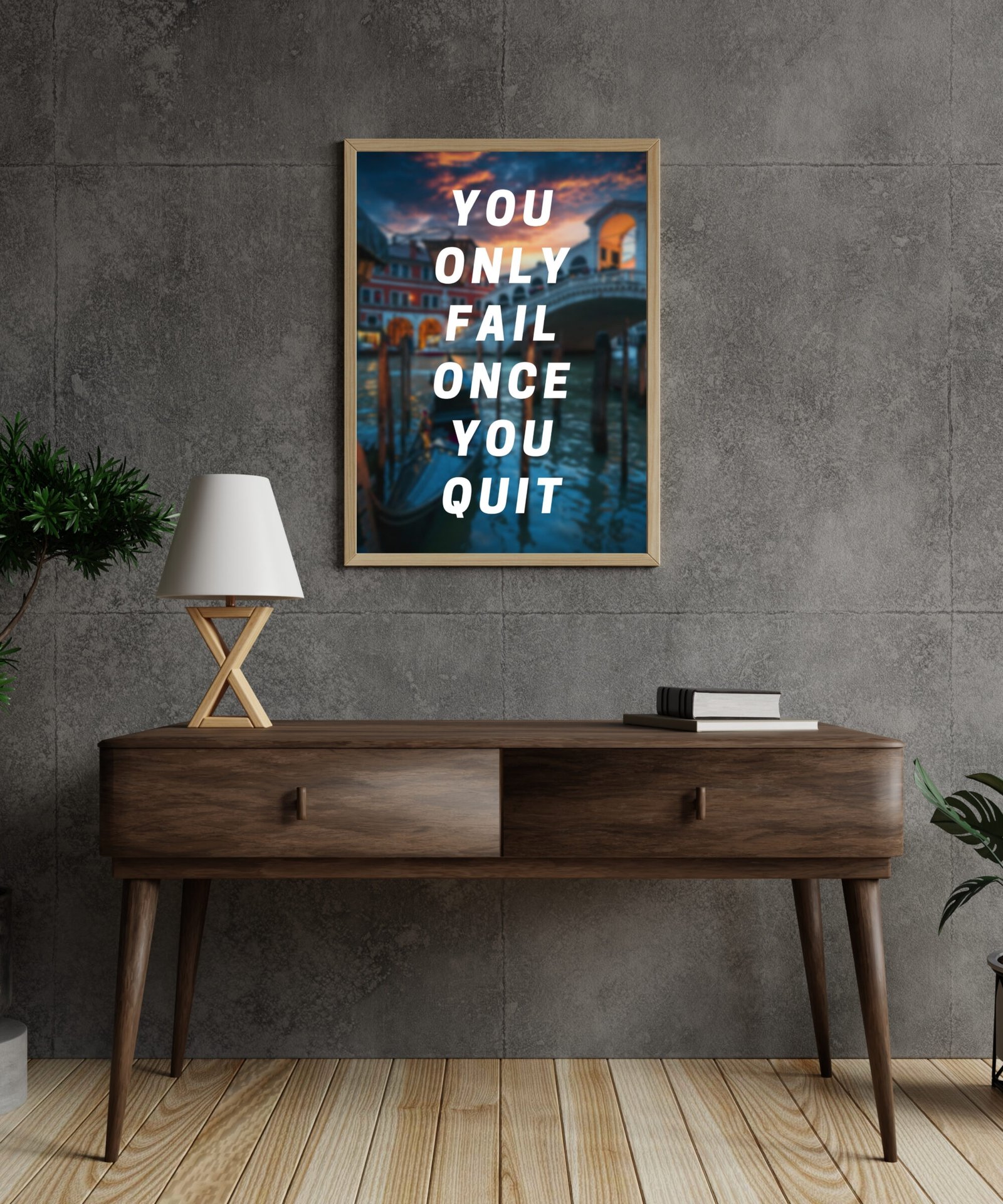 "Never Quit" Motivational Art Print - Image 4