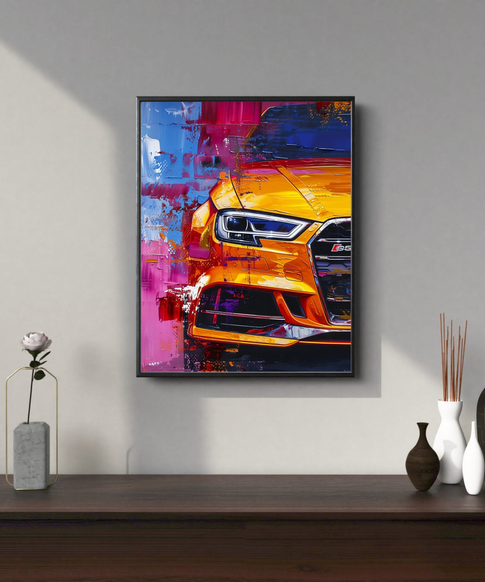Sunset Flare: Audi S3 Art Print - Image 2