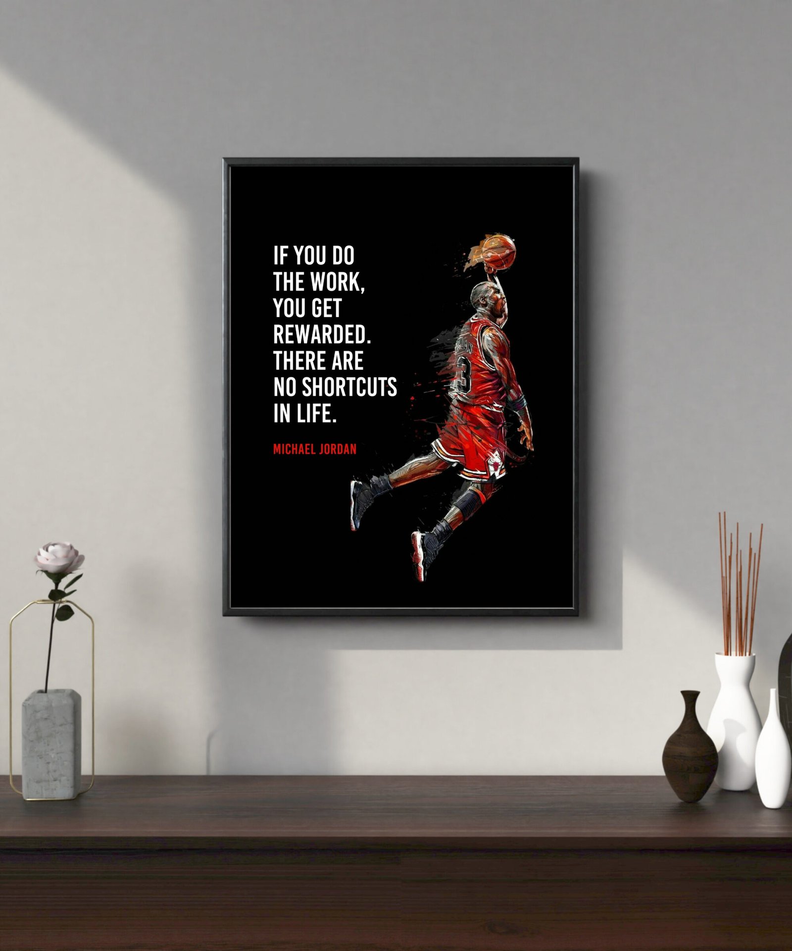 "No Shortcuts" Michael Jordan Art Print - Image 2