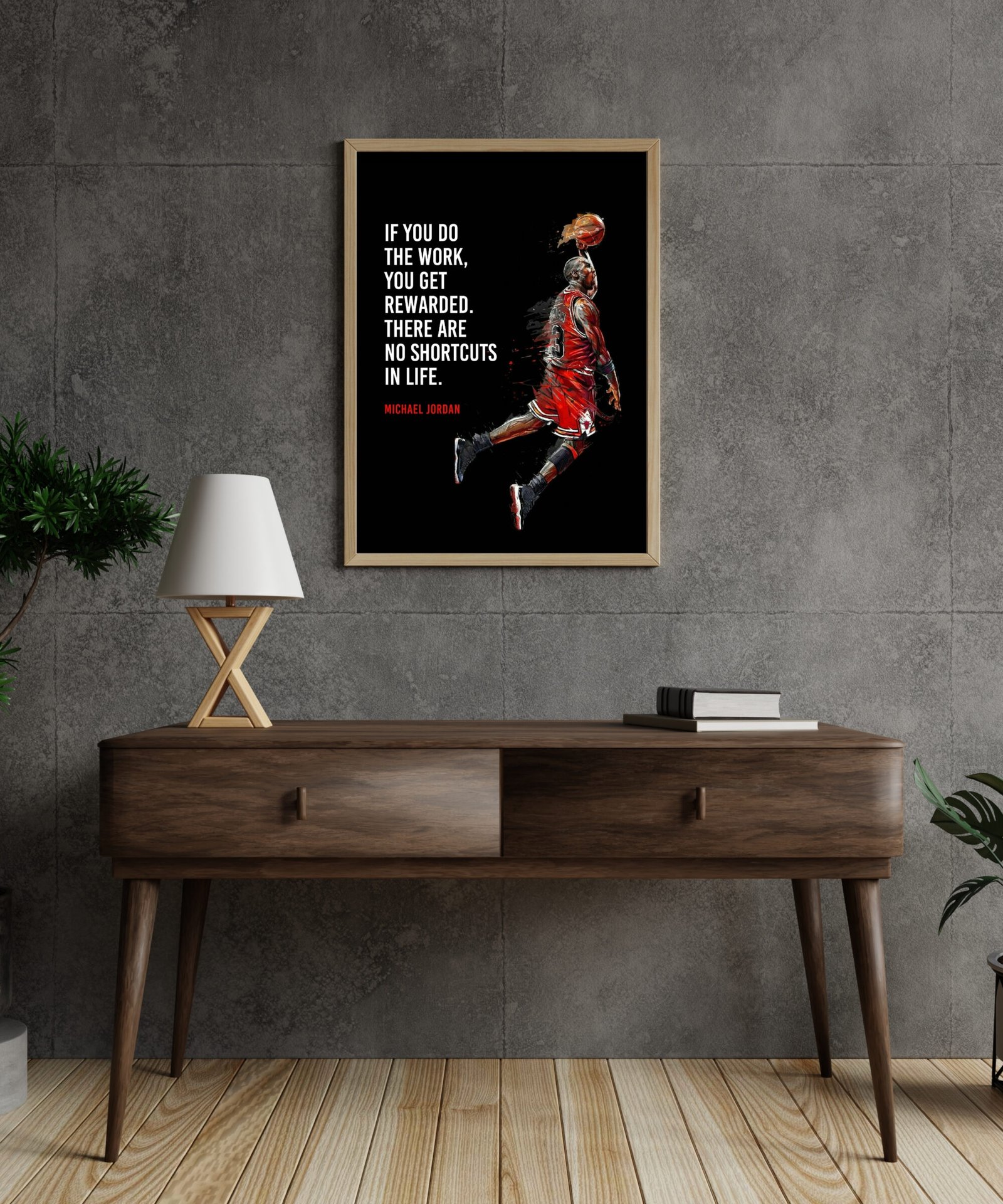 "No Shortcuts" Michael Jordan Art Print - Image 4
