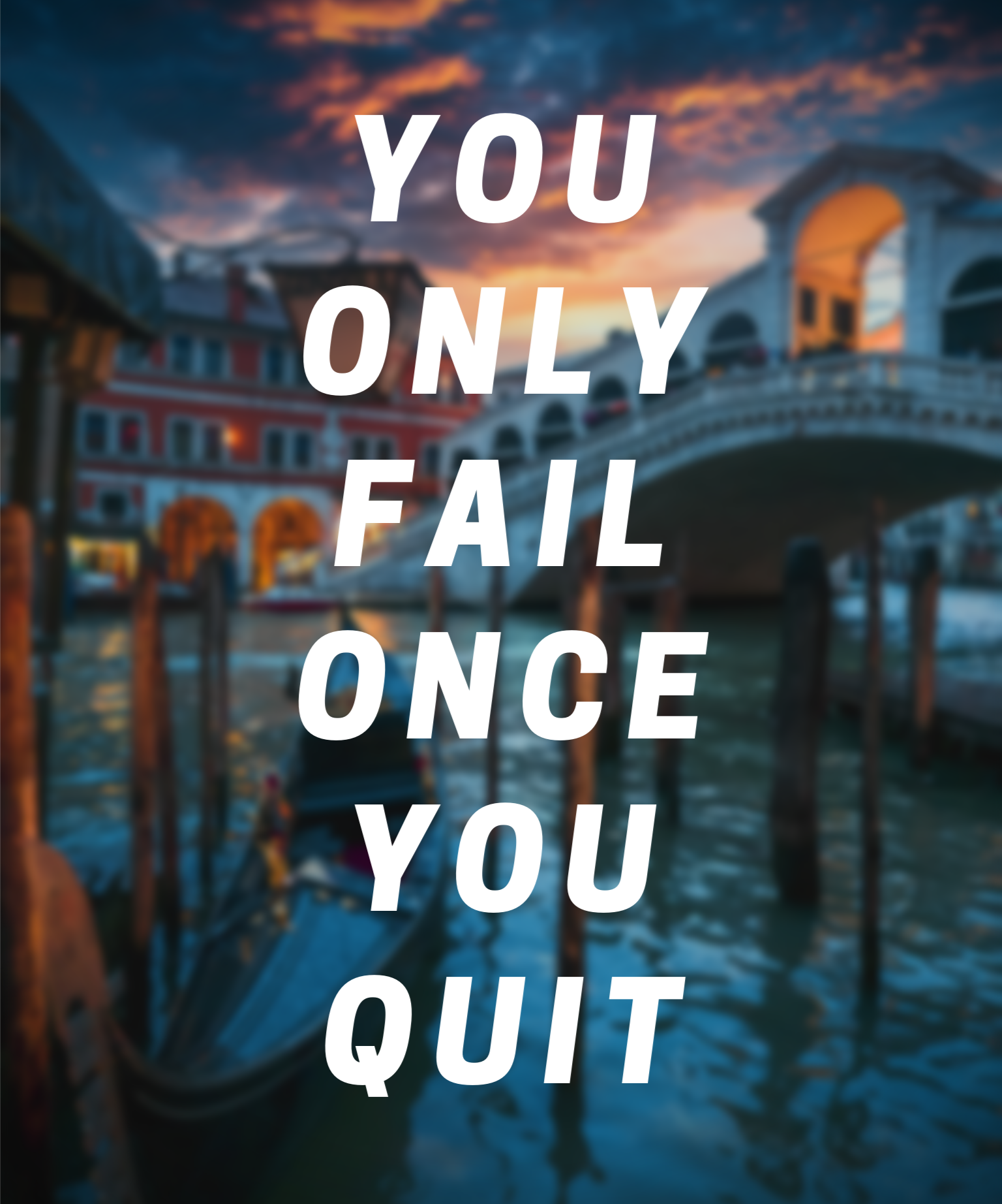 "Never Quit" Motivational Art Print