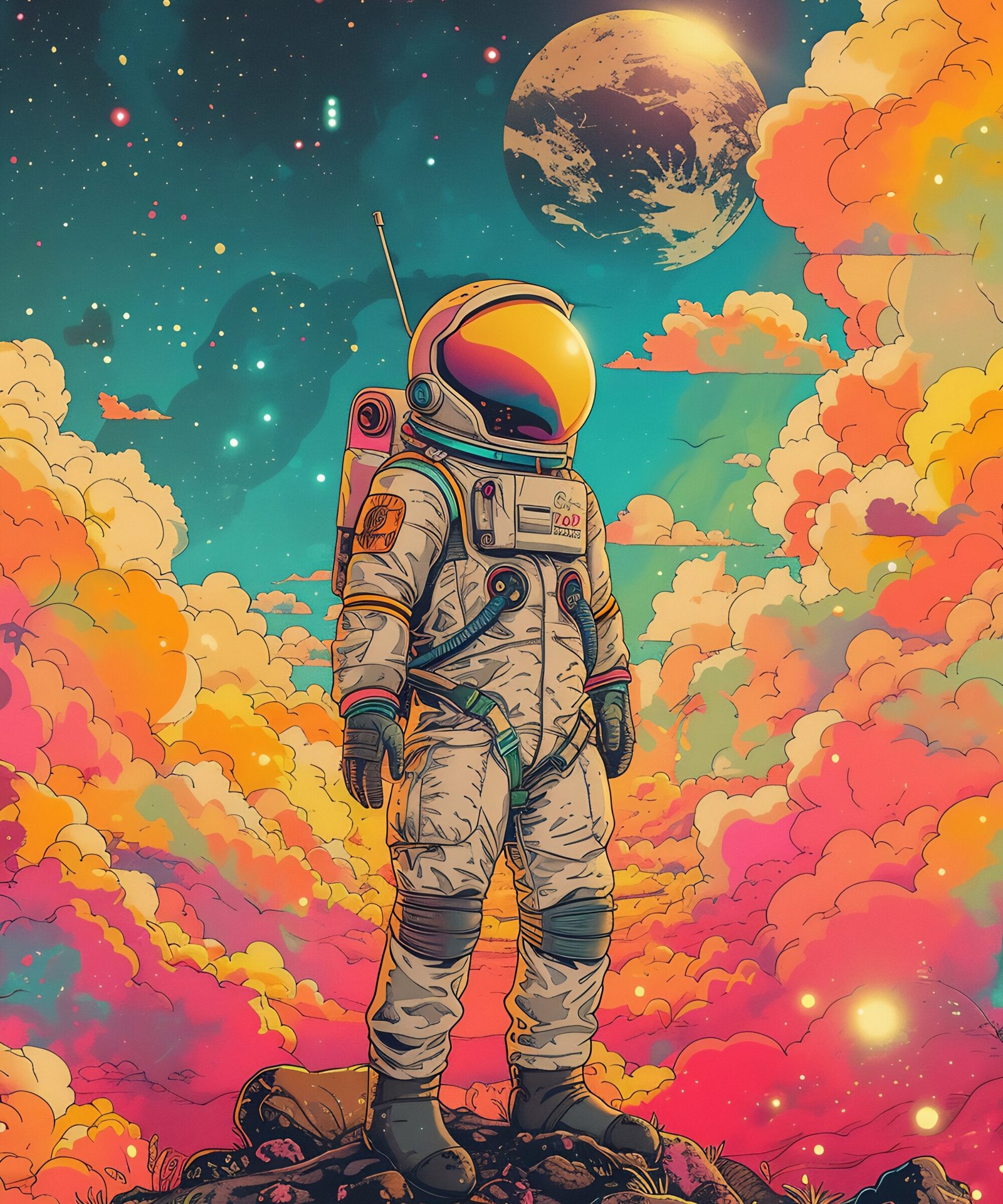 Planetary Dreamscape: Colors of the Cosmos