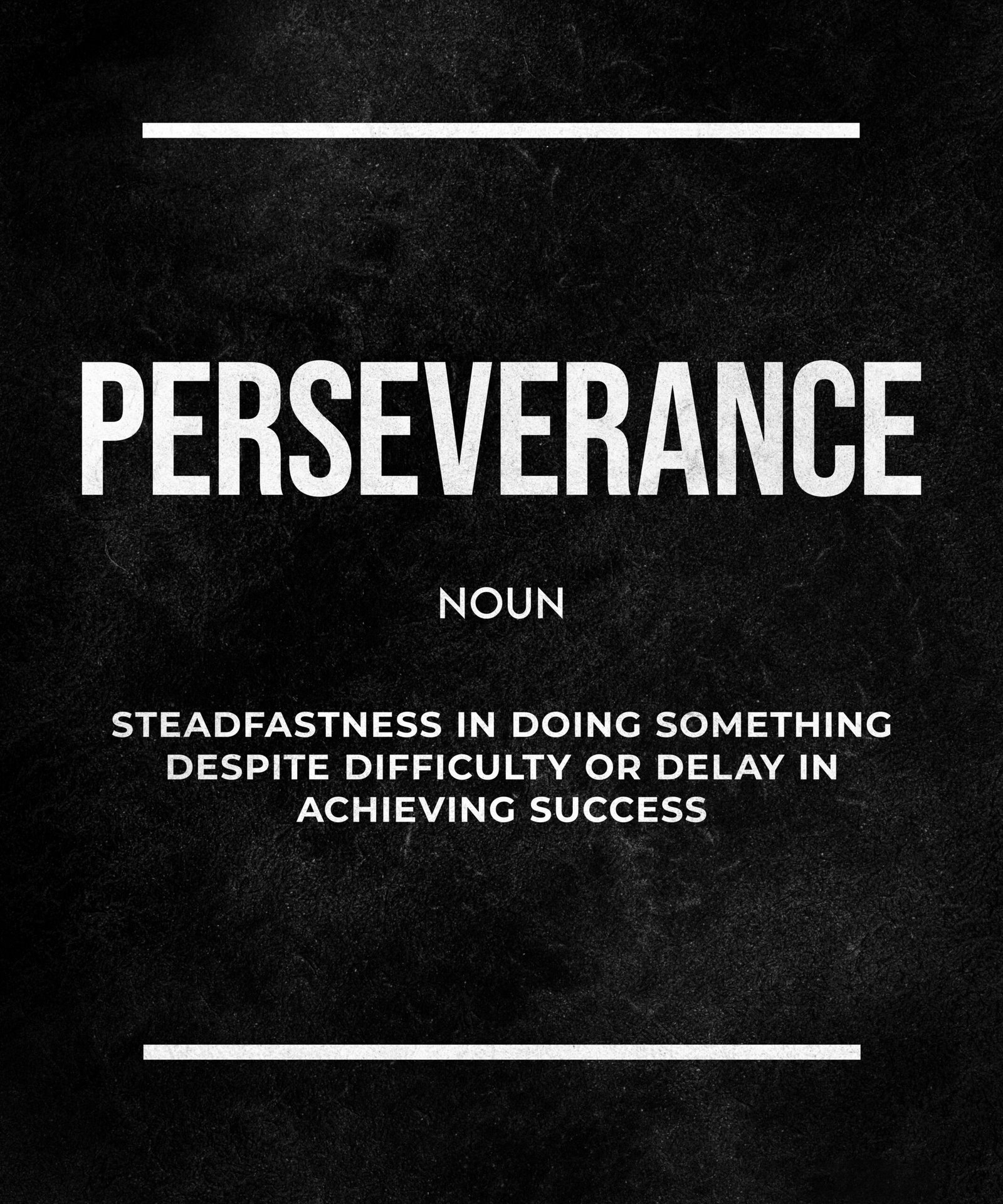 "Perseverance" Definition Art Print